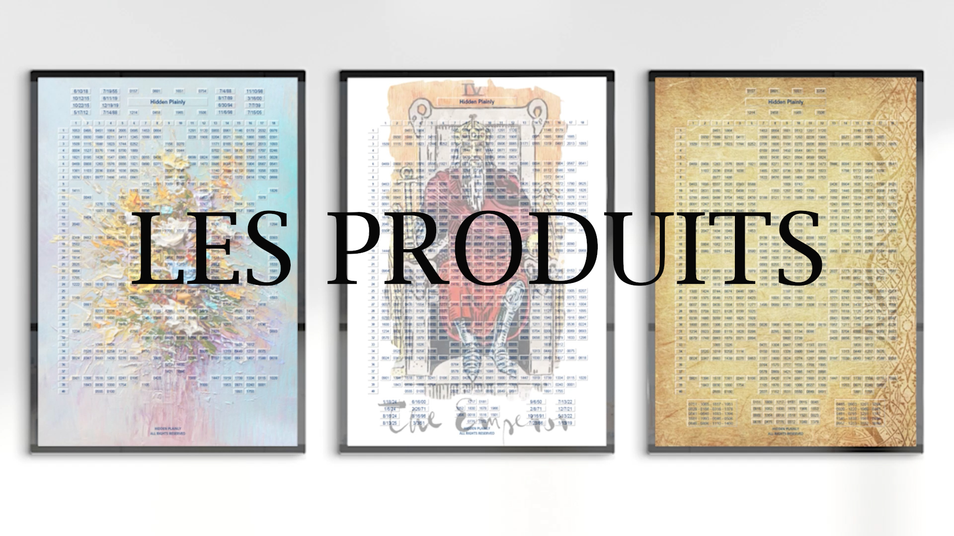 HIDDEN PLAINLY - Les Produits